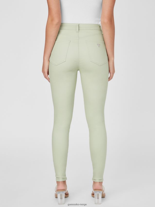 Guess tørket salvie simmone skinny jeans i høy stige tørket salvie kvinner F0LJ807357