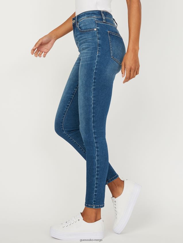 Guess tamara høye skinny jeans middels vask middels vask kvinner F0LJ806830