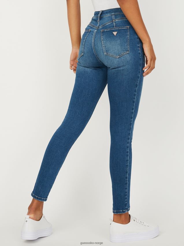 Guess tamara høye skinny jeans middels vask middels vask kvinner F0LJ806830