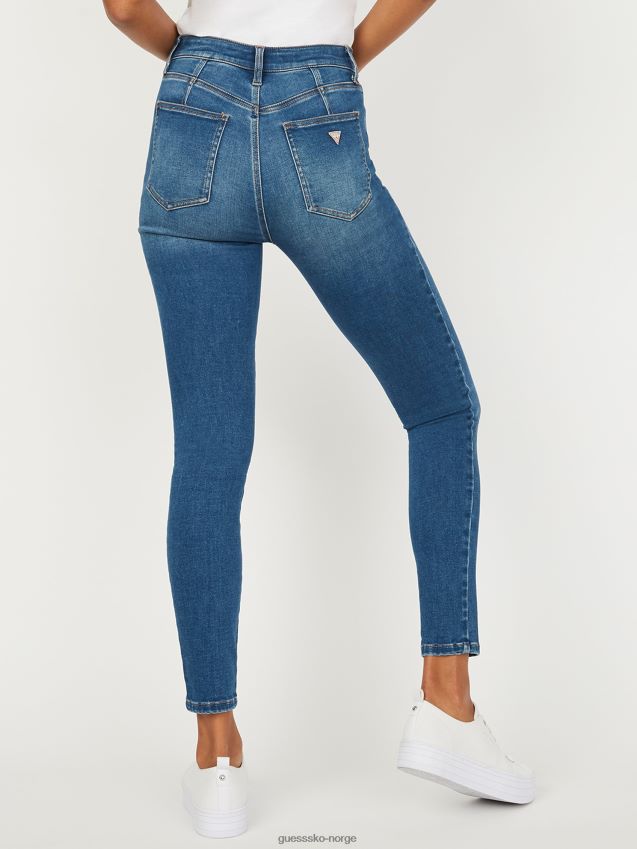 Guess tamara høye skinny jeans middels vask middels vask kvinner F0LJ806830