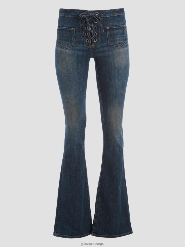 Guess tapte håndflater harlow flare jeans med blonder tapte håndflater kvinner F0LJ809269