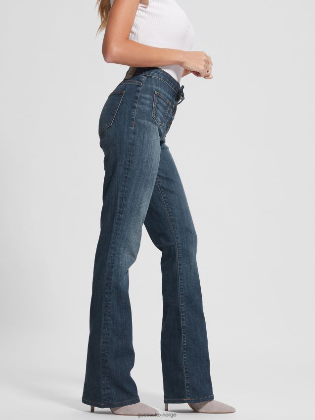 Guess tapte håndflater harlow flare jeans med blonder tapte håndflater kvinner F0LJ809269