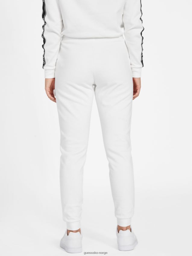 Guess blanc/scuffy blanch logo joggere blank/skurete kvinner F0LJ807369