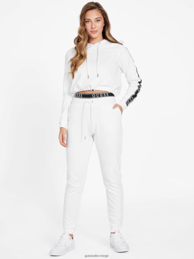 Guess blanc/scuffy blanch logo joggere blank/skurete kvinner F0LJ807369