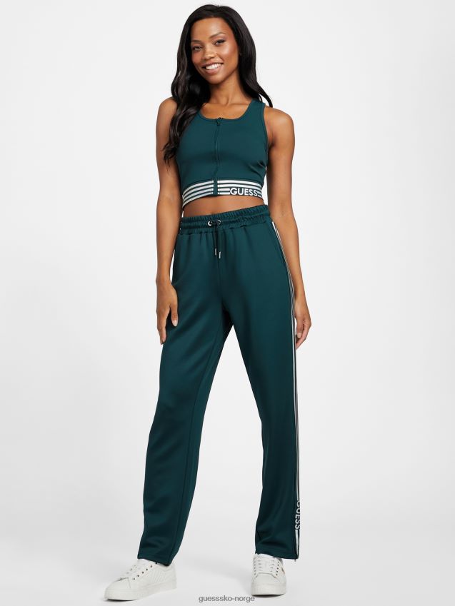 Guess eco veda tricot joggers mørk jade mørk jade kvinner F0LJ806839