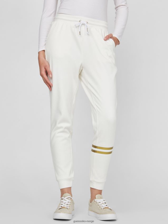 Guess joggere med hvit pilar-logo i alabast alabast hvit kvinner F0LJ806976