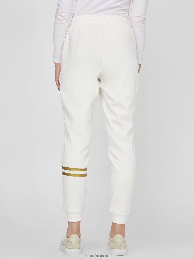 Guess joggere med hvit pilar-logo i alabast alabast hvit kvinner F0LJ806976