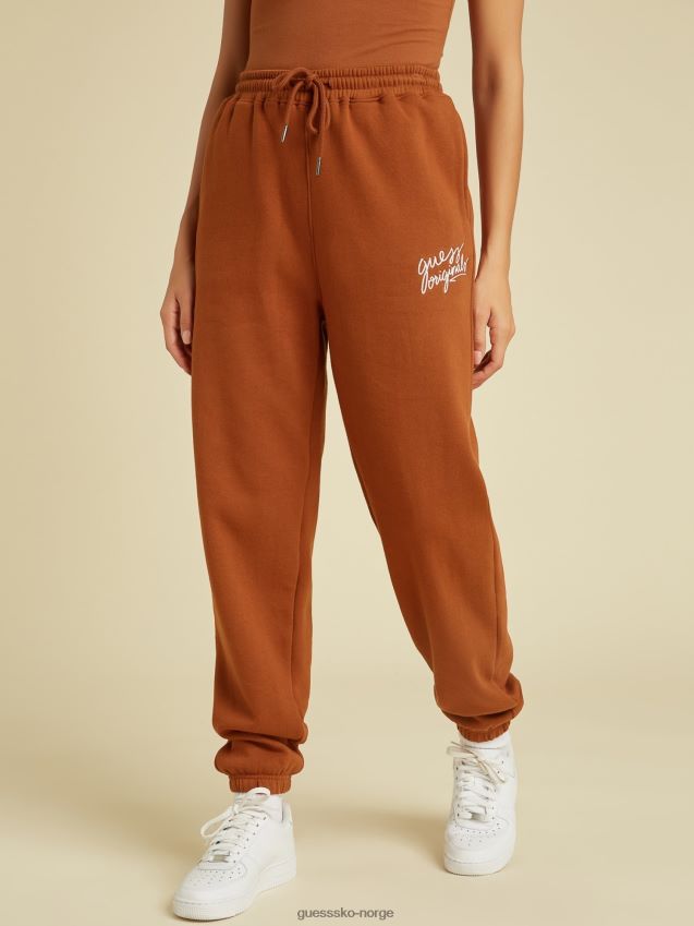 Guess røde joggebukser med frontlogo rød kvinner F0LJ806188