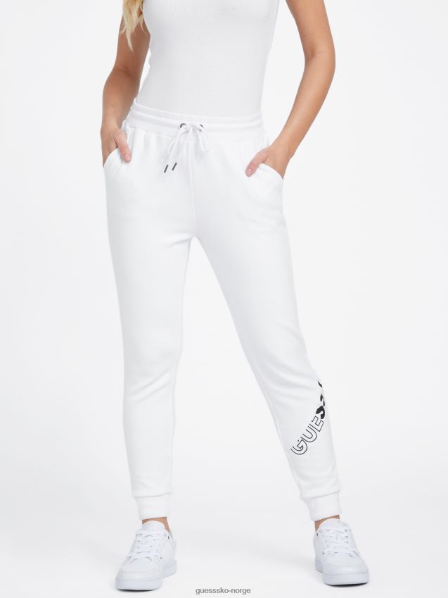 Guess ren hvit sabrina logo joggebukse Ren hvit kvinner F0LJ806895