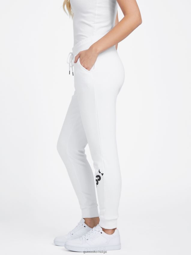 Guess ren hvit sabrina logo joggebukse Ren hvit kvinner F0LJ806895