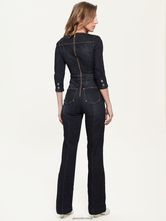 Guess eco monic denim jumpsuit blå gitar blå gitar kvinner F0LJ809474