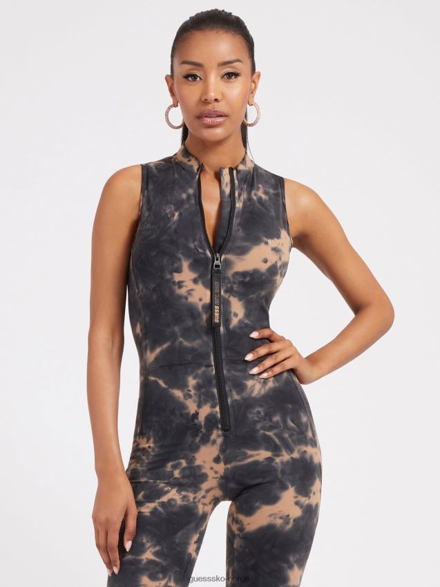 Guess svart tie-dye jumpsuit svart kvinner F0LJ803744