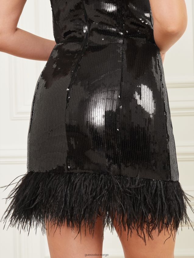 Guess Jet Black Josephine Corset Dress kulsvart kvinner F0LJ809725