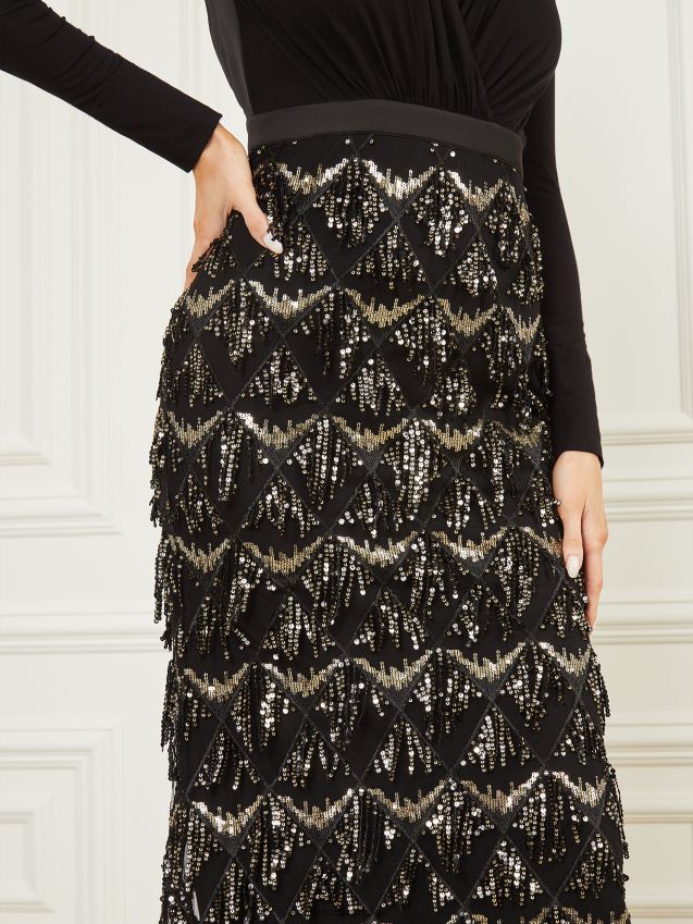 Guess abby maxi kjole kulsort kulsvart kvinner F0LJ809696