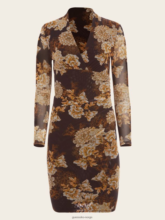 Guess after dark kjole etter mørk blomsterprint etter mørk blomsterprint kvinner F0LJ809439