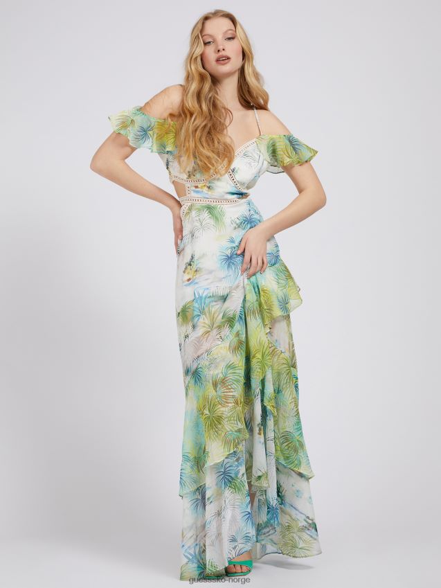 Guess all-over print kjole floral fantasi blomsterfantasi kvinner F0LJ805880