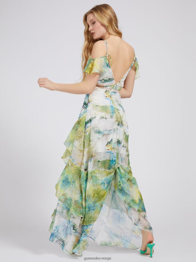 Guess all-over print kjole floral fantasi blomsterfantasi kvinner F0LJ805880