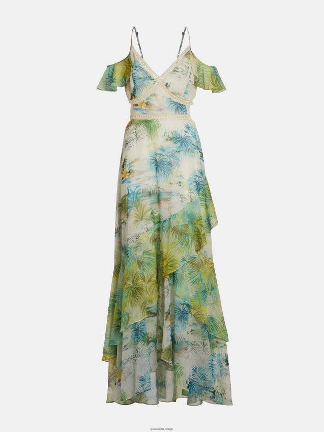 Guess all-over print kjole floral fantasi blomsterfantasi kvinner F0LJ805880