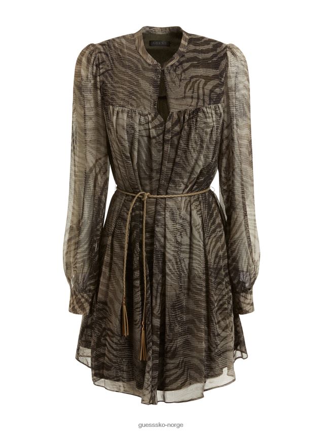 Guess all over print kjole grønn multi grønn multi kvinner F0LJ803195