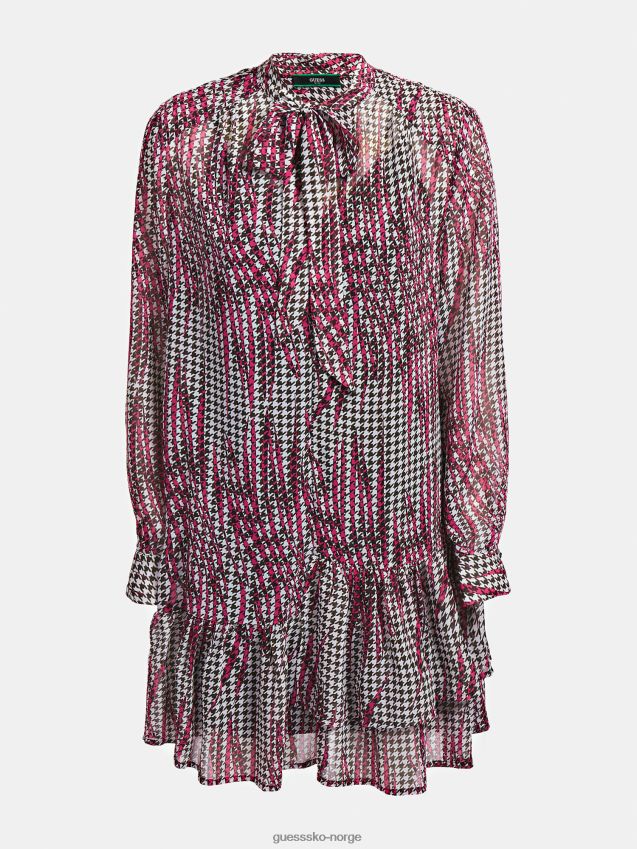 Guess all over print volangkjole flerfarget mønster flerfarget mønster kvinner F0LJ806242