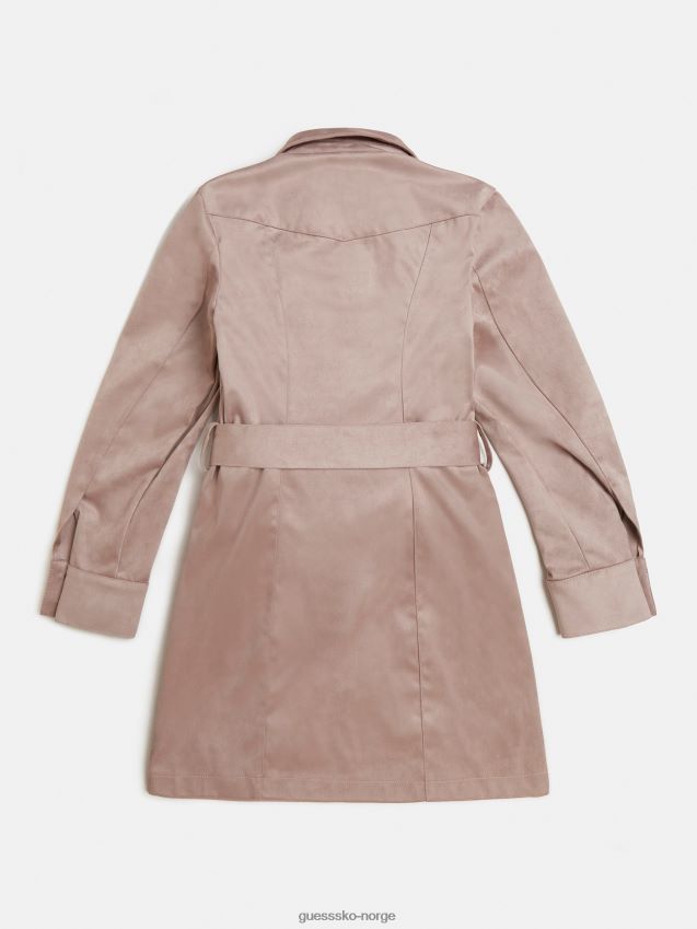 Guess beige logoknapp i fusket semsket skinn beige kvinner F0LJ802296