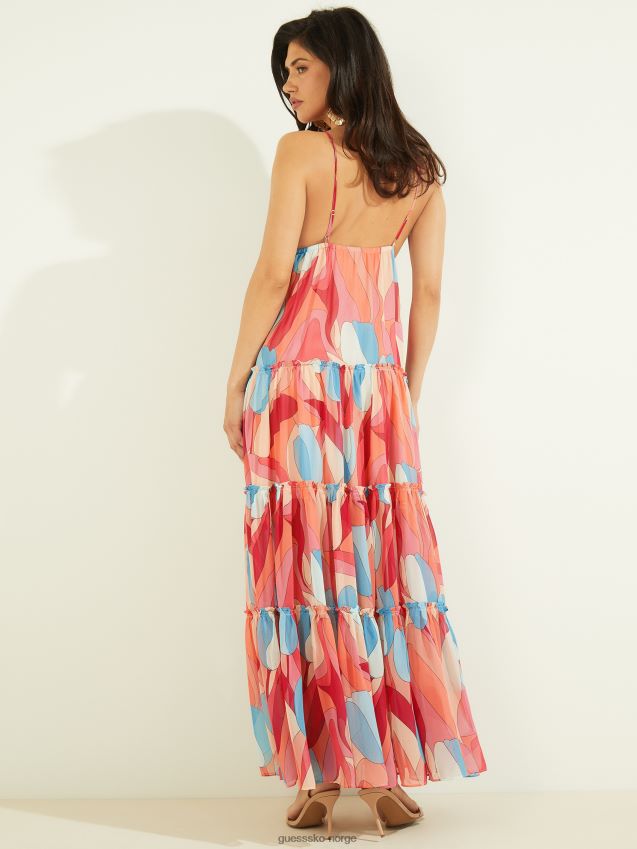 Guess bold bloom maxi kjole bold bloom dristig blomst kvinner F0LJ809855