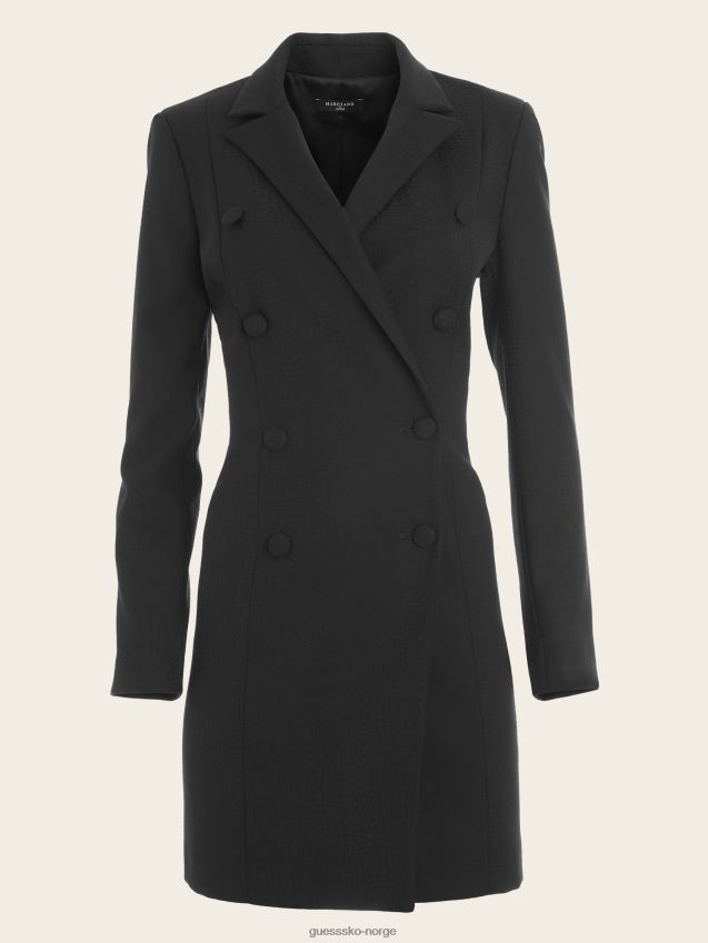 Guess diana kjole kulsort kulsvart kvinner F0LJ809651