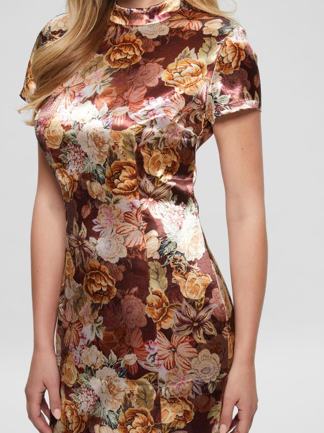 Guess digital billedvev print ma sandra trykt kjole digital billedvev print ma kvinner F0LJ809274