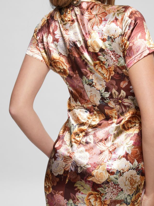 Guess digital billedvev print ma sandra trykt kjole digital billedvev print ma kvinner F0LJ809274