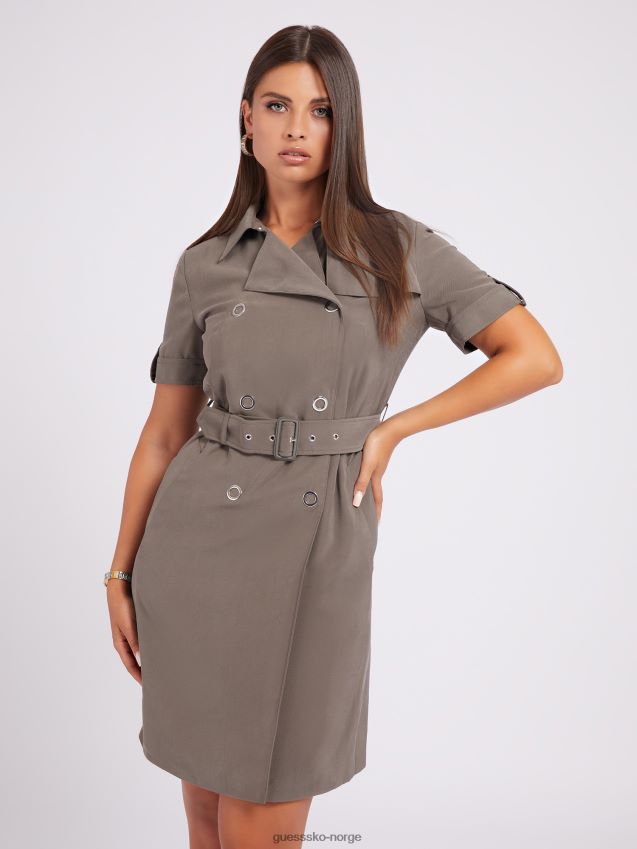 Guess dobbeltspent kjole grønn grønn kvinner F0LJ803066