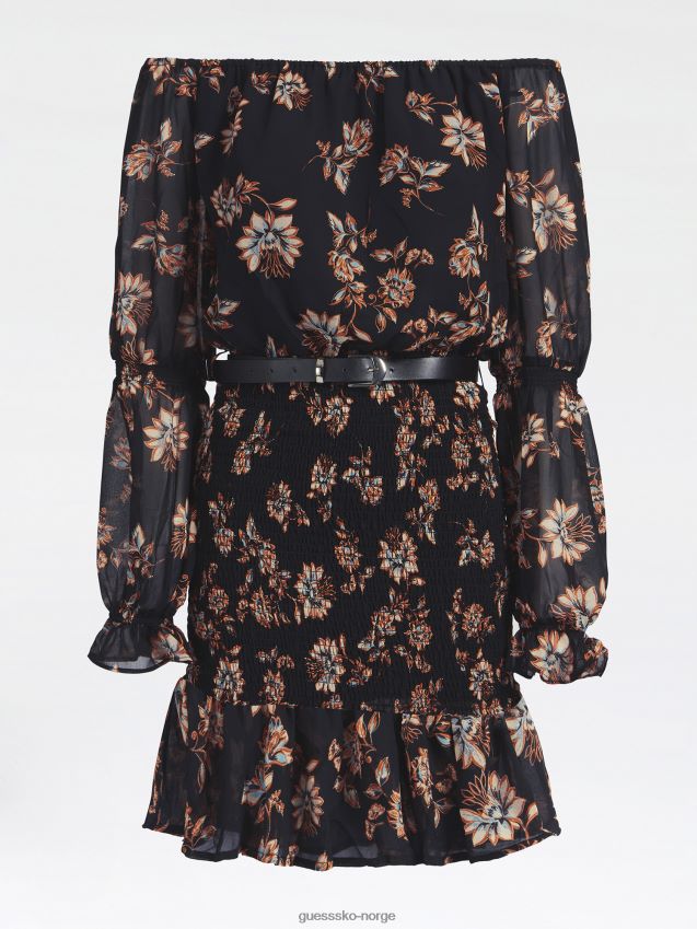 Guess floral fantasi floral mønster kjole blomsterfantasi kvinner F0LJ806611