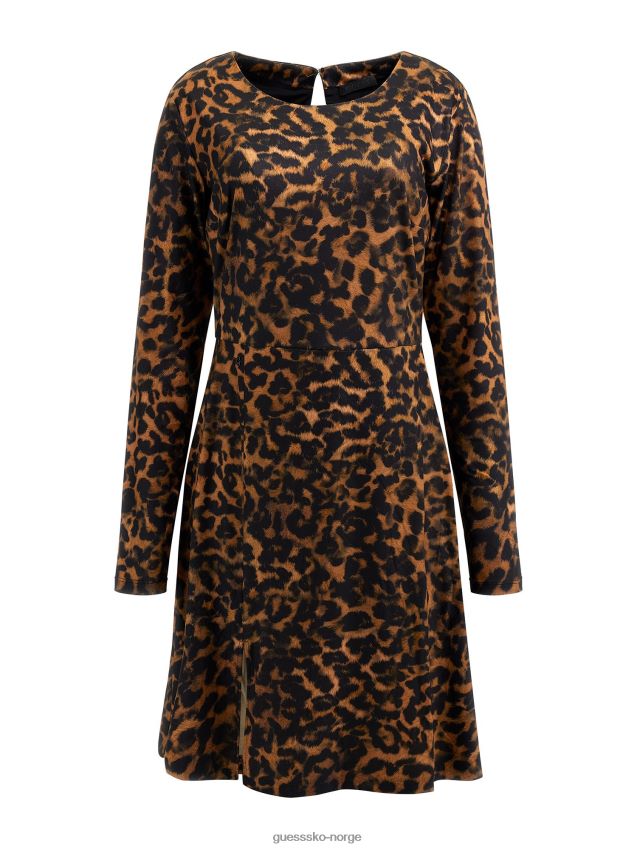 Guess floral fantasy animalier print kjole blomsterfantasi kvinner F0LJ803143