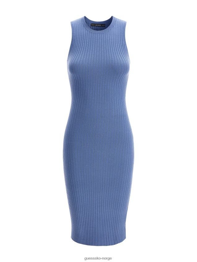 Guess formende passform genserkjole lyseblå lyse blå kvinner F0LJ803107