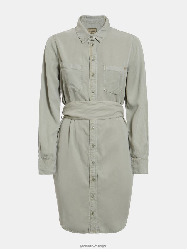 Guess grønn chemisier-kjole med flere belter grønn multi kvinner F0LJ806047