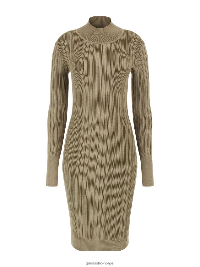 Guess grønn genserkjole med skilpad hals grønn kvinner F0LJ802936