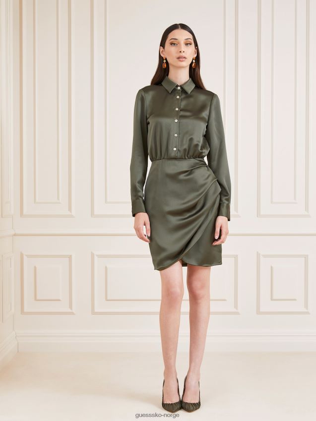 Guess grønn marciano satengkjole grønn kvinner F0LJ805833