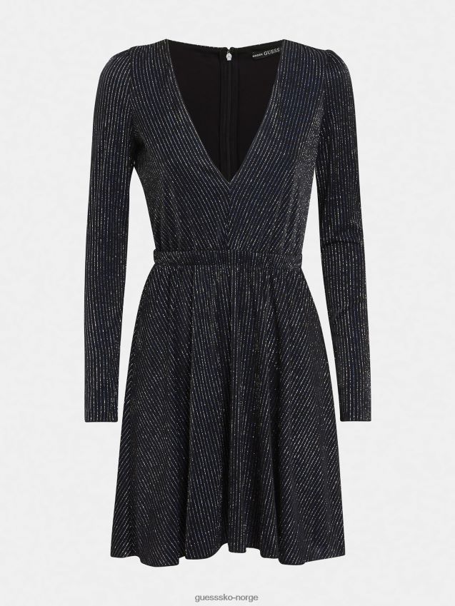 Guess hvit kjole i multi lurex-look hvit multi kvinner F0LJ805901