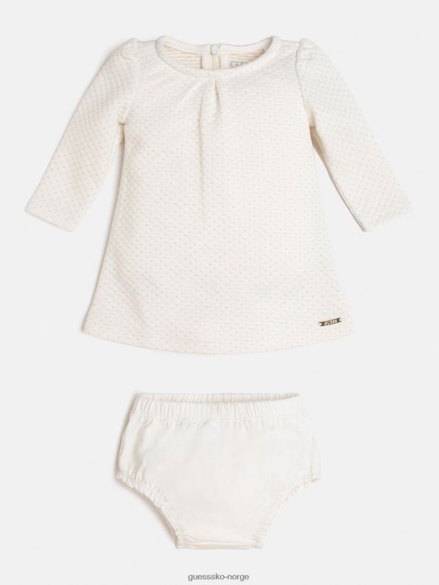 Guess hvit lurex jacquard kjole og truse sett hvit kvinner F0LJ802123