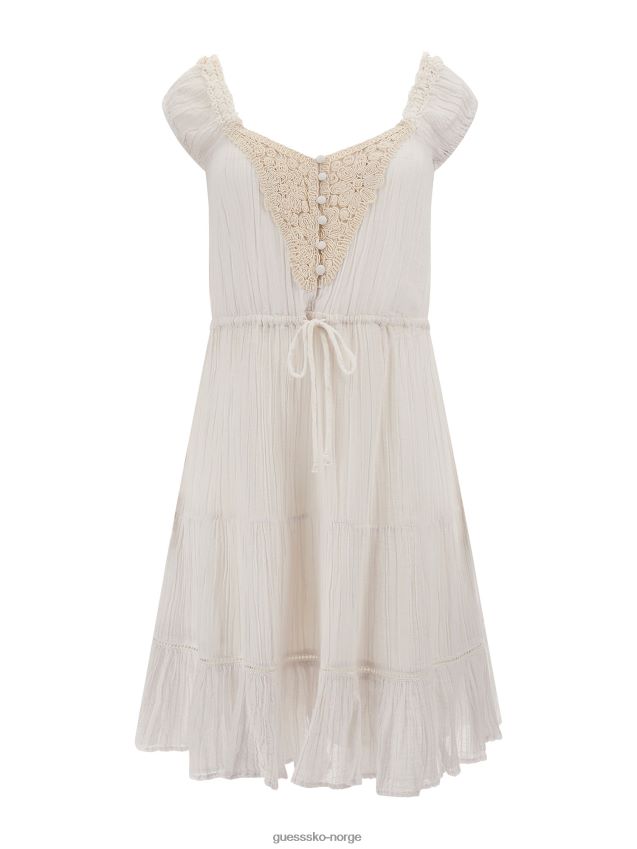 Guess hvit passform og flare kjole hvit kvinner F0LJ803415