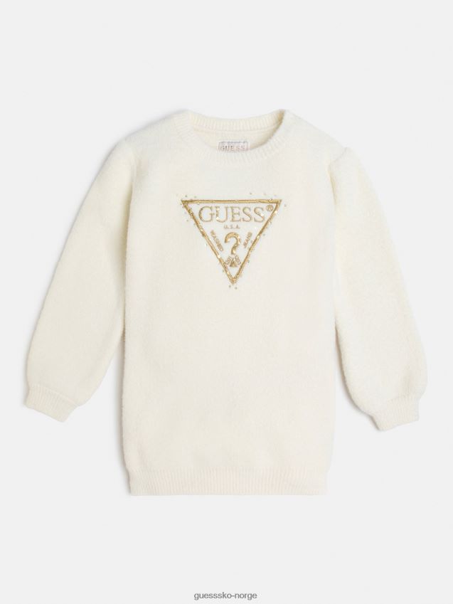 Guess hvit trekant logo genser kjole hvit kvinner F0LJ801878