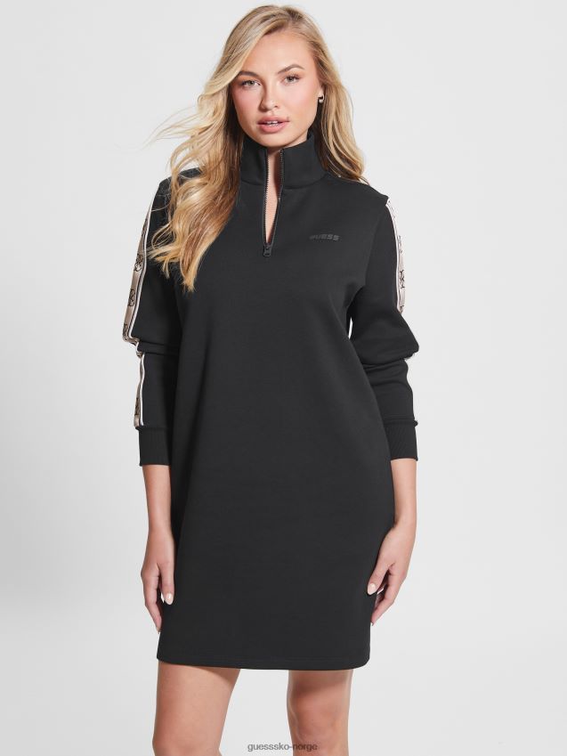Guess jet black øko britney logo tape kjole kulsvart kvinner F0LJ809518