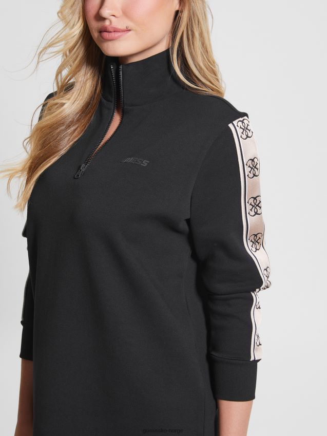 Guess jet black øko britney logo tape kjole kulsvart kvinner F0LJ809518