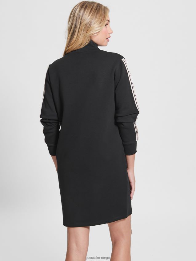 Guess jet black øko britney logo tape kjole kulsvart kvinner F0LJ809518
