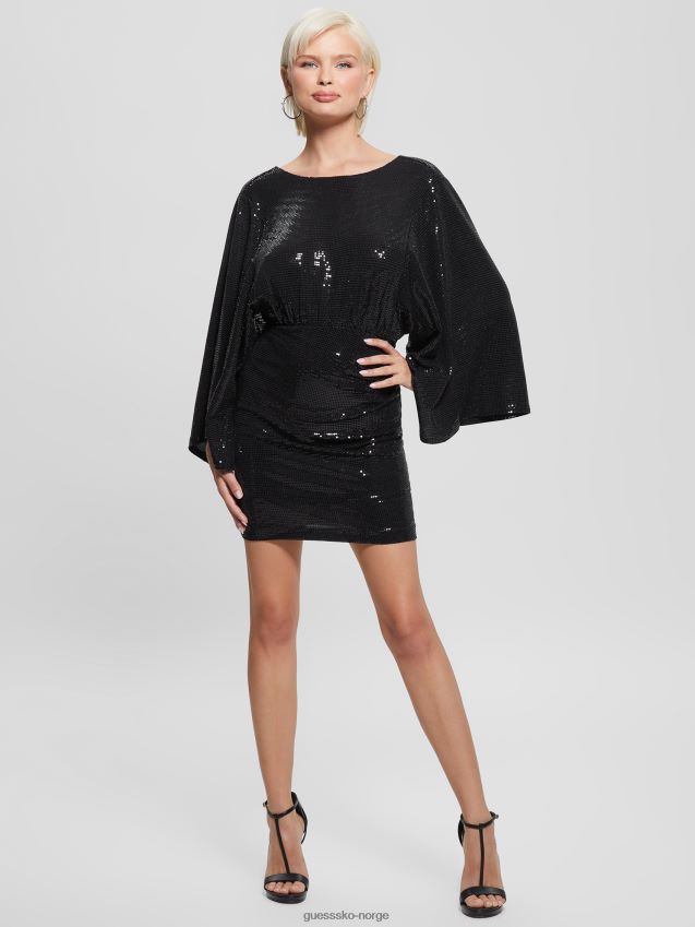 Guess jet black multi øko tiana vendbar kjole jet black multi kvinner F0LJ809428