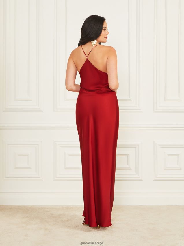 Guess jubileumsrød anita maxi kjole jubileumsrød kvinner F0LJ809736