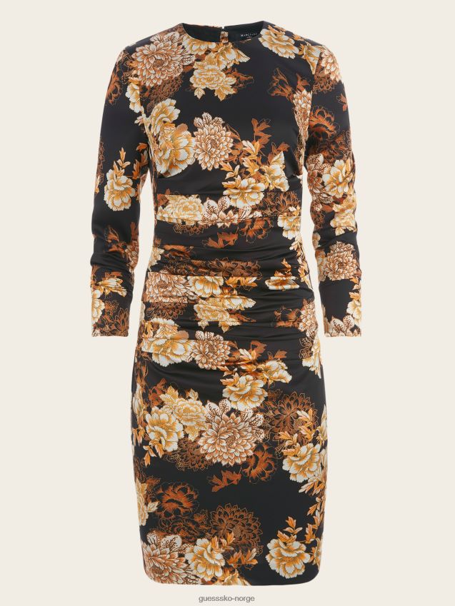 Guess krystalkjole etter mørk blomsterprint etter mørk blomsterprint kvinner F0LJ809505