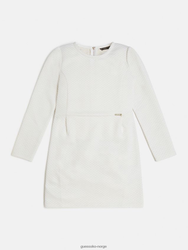 Guess lurex jacquard kjole hvit hvit kvinner F0LJ801817
