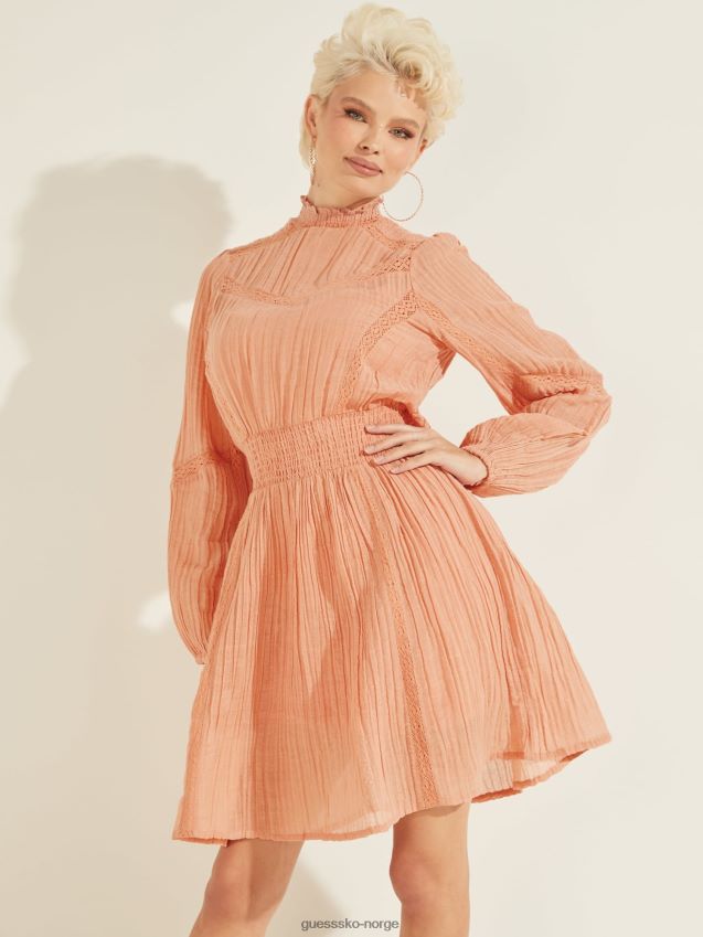 Guess lys rosa kjole i bomullsblanding lyserosa kvinner F0LJ805762