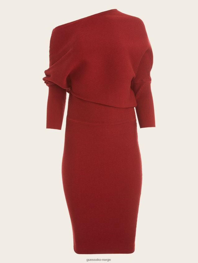 Guess mørk syltetøy rød betsie genser kjole mørk syltetøyrød kvinner F0LJ809554