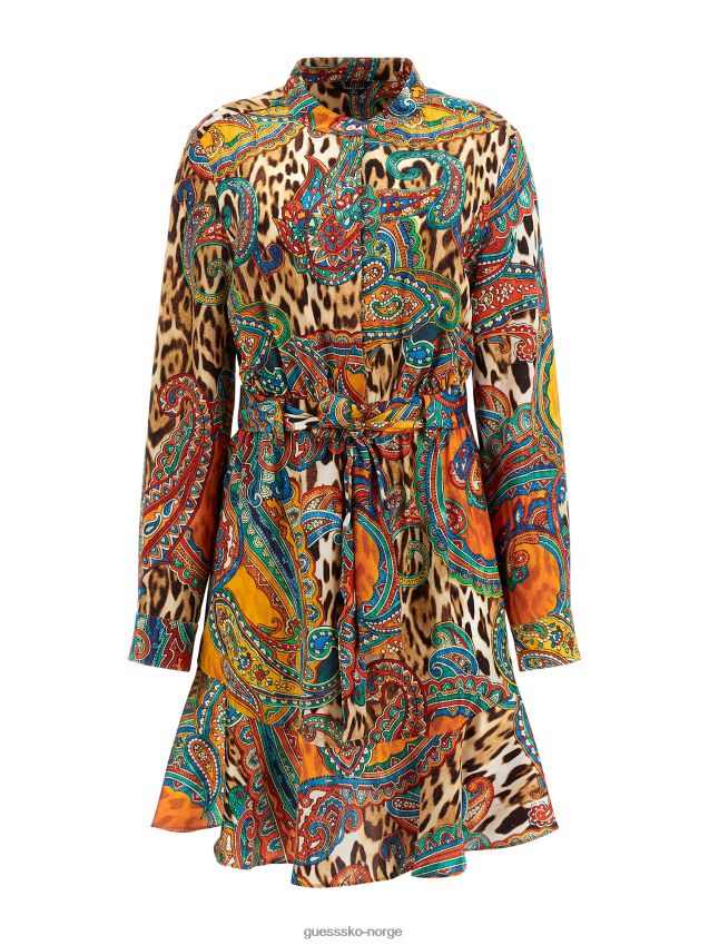Guess marciano all over print kjole flerfarget mønster flerfarget mønster kvinner F0LJ803338